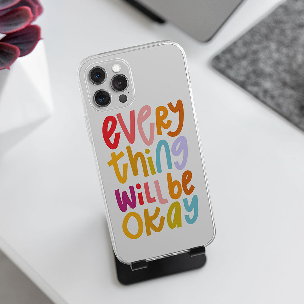 Positive Quote Transparent Silicone case S A A B O O