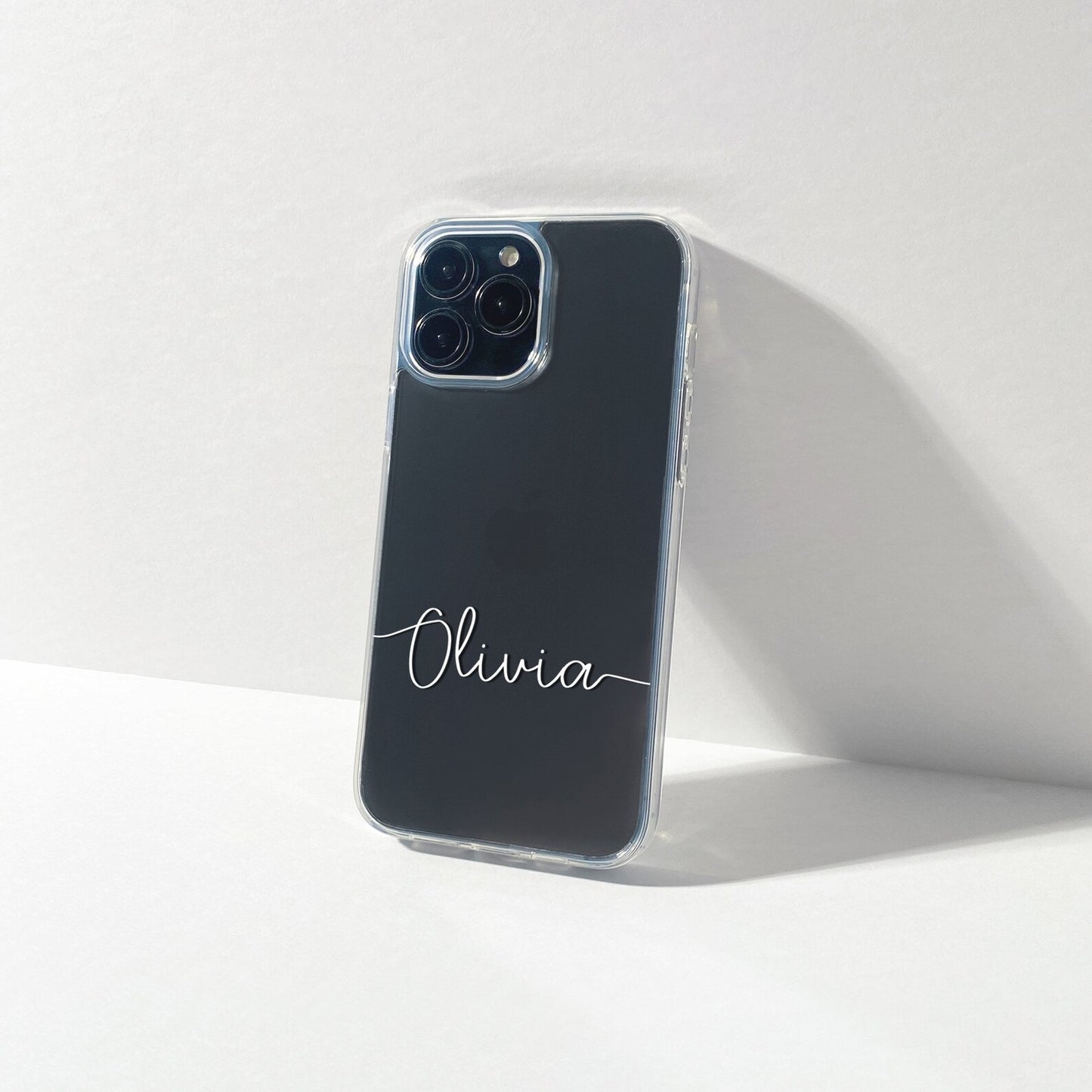 Custom Name Transparent Silicone case