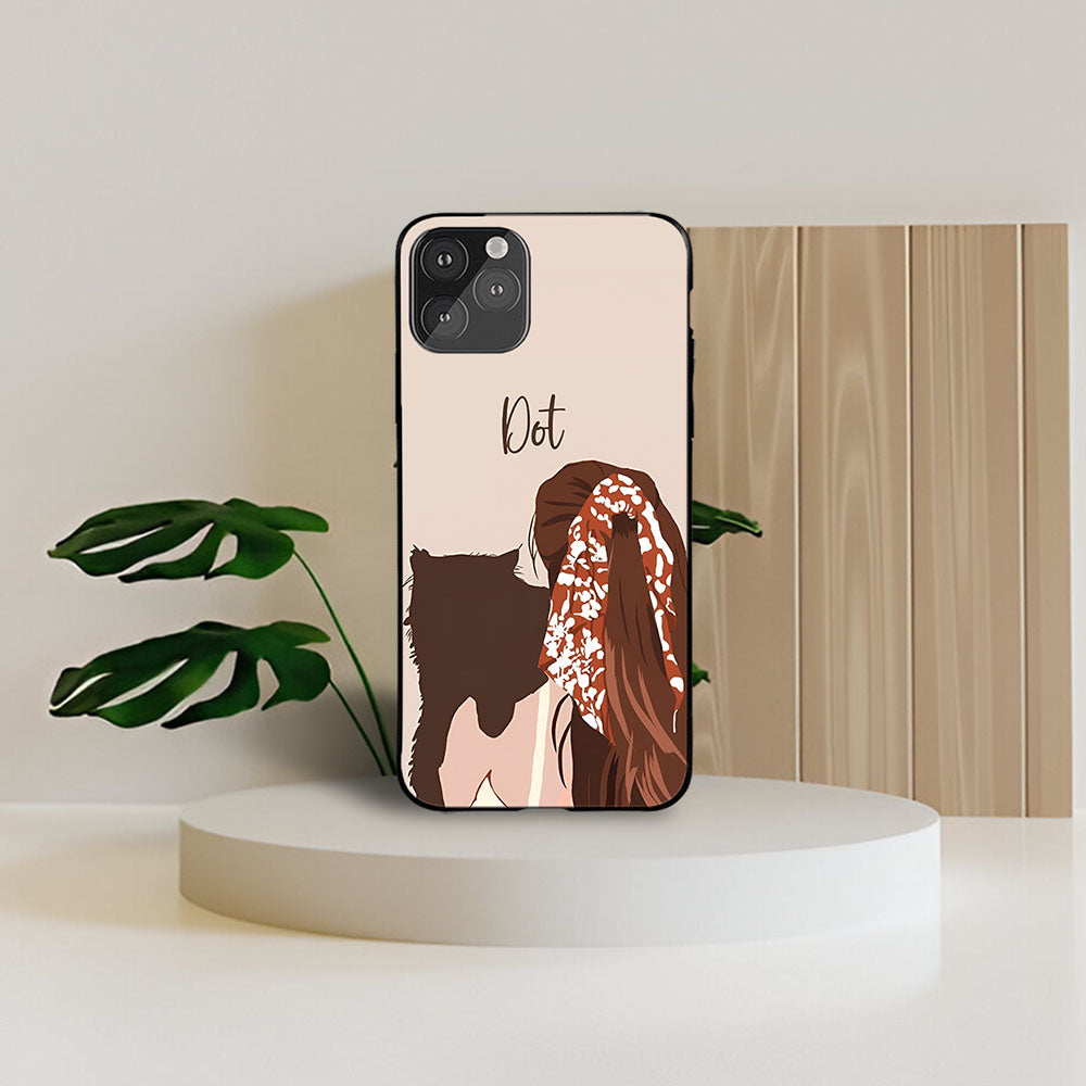 Cat Love Name Printed Protective Case