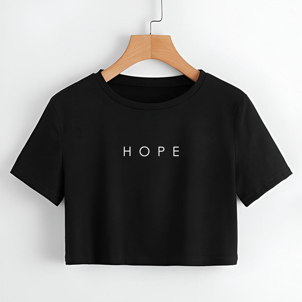 Hope Black Crop Top