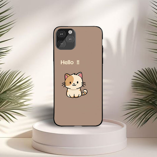 Hello Cat Printed Protective Case