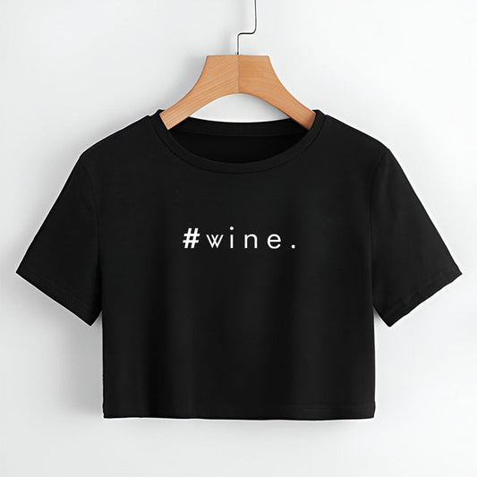 # Wine Black Crop Top