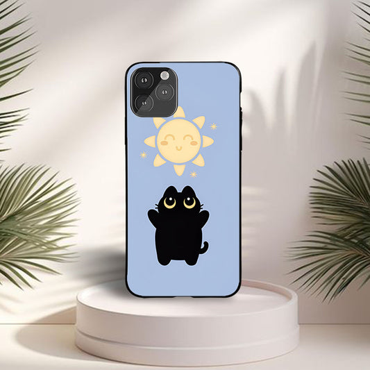 Cat & Sun Printed Protective Case