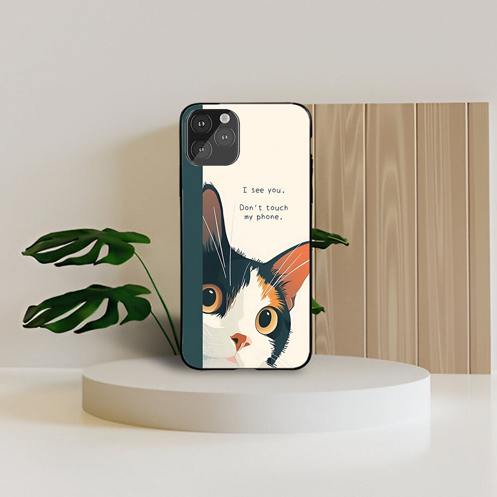 Don't Touch My Phone Cat Printed Protective Case