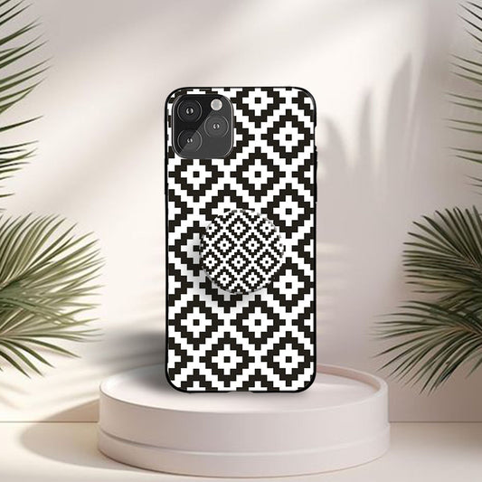 Gripper Case With Black Diamonds Pattern