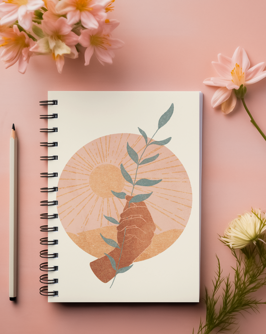 Beautiful Leaf design A5 Spiral Notebook