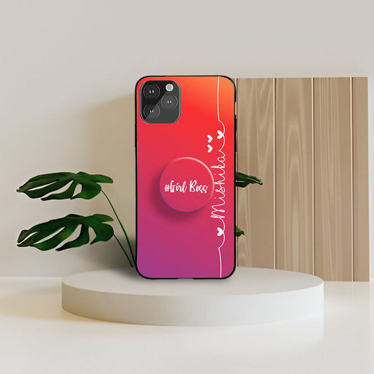 Light Red Shades Gradient Name Gripper Case