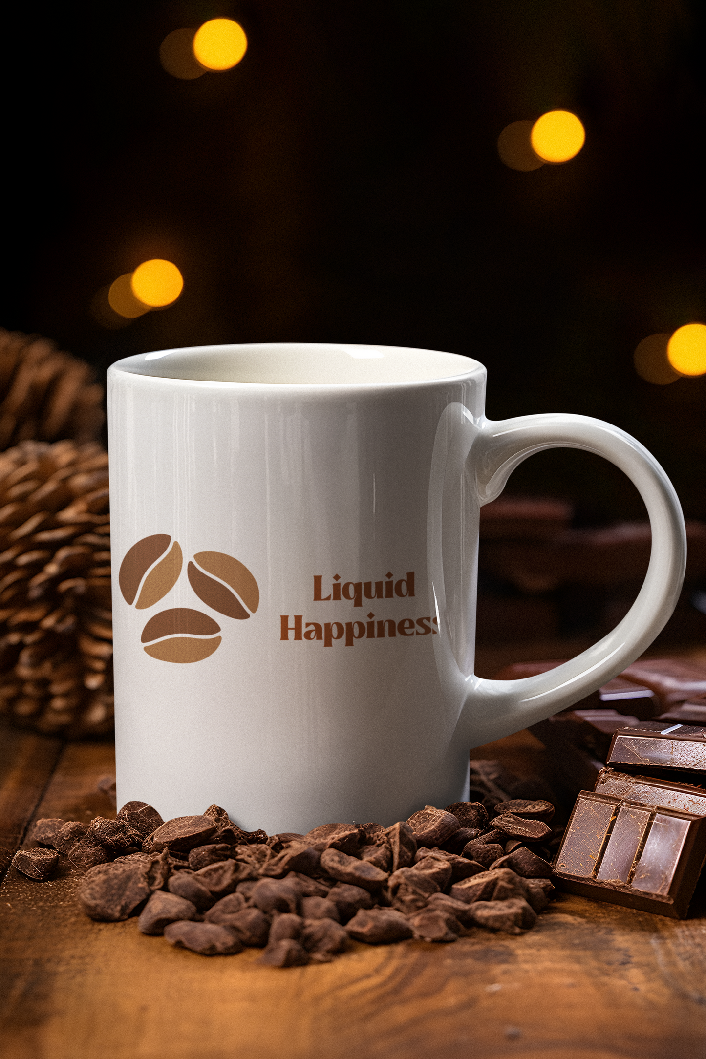 Liquid Happiness Printed White Coffee Mug