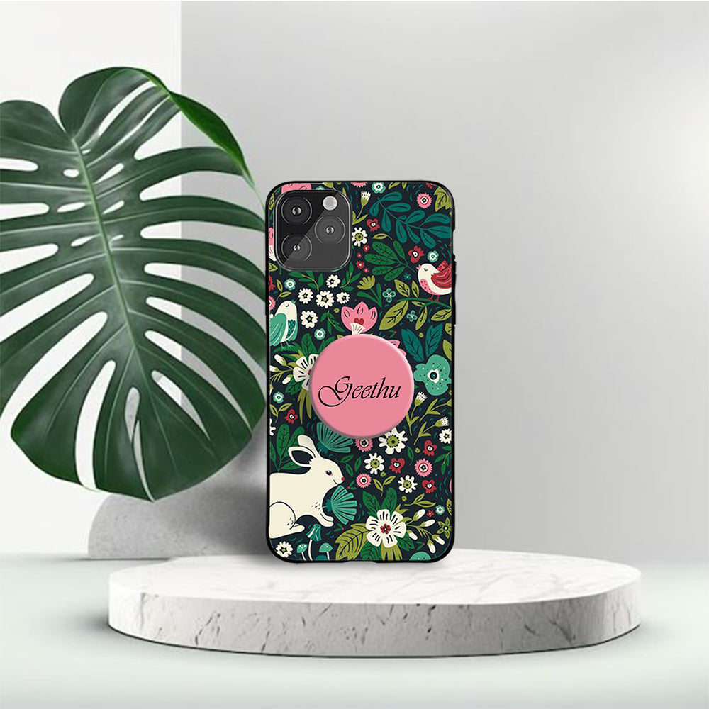 Gripper Case With Rabbit And Florals