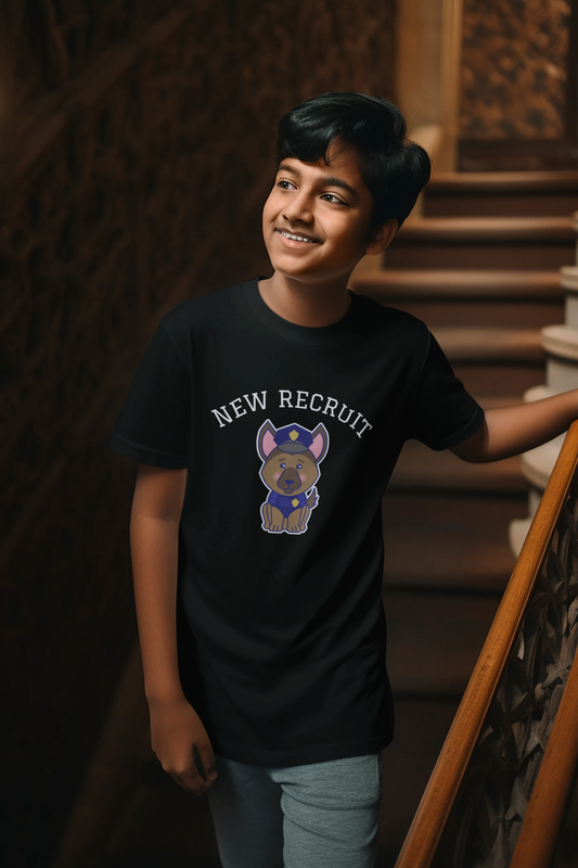 New recruit Printed black Kids T-shirts