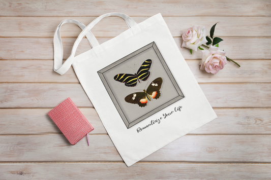 Romanticize Your Life Printed White Tote Bag