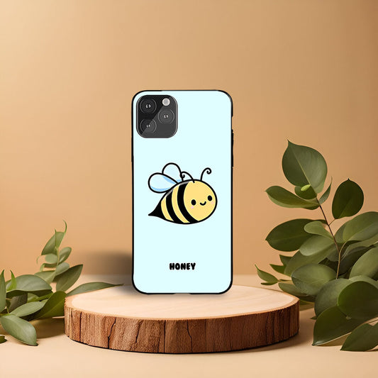 Cute Bee Printed Name Protective Phone Case