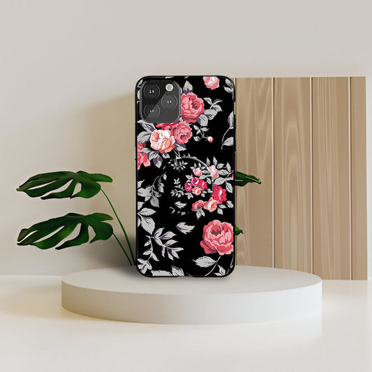 Gripper Case With Pink and Black floral