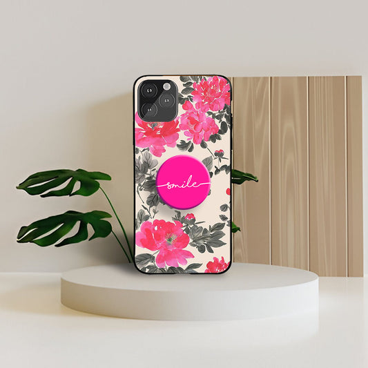 Gripper Case With Pink Flowers