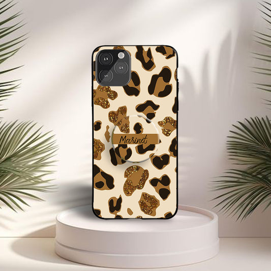 Leopard Gripper Case With Brown And Black