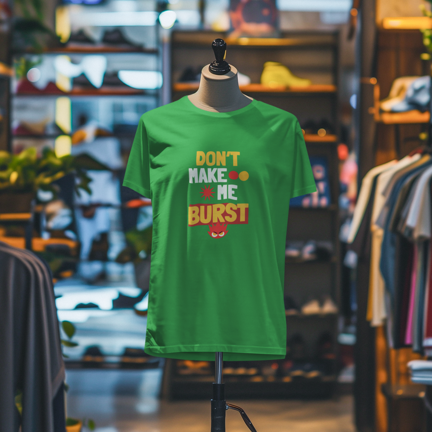 Don't make me burst Printed flag green Unisex T-Shirt