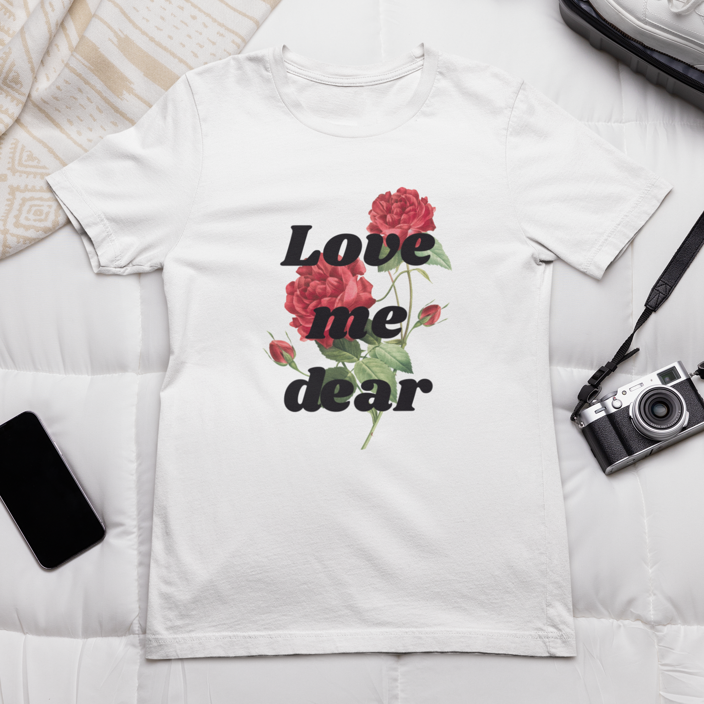 Love me dear Printed white Unisex T-Shirt