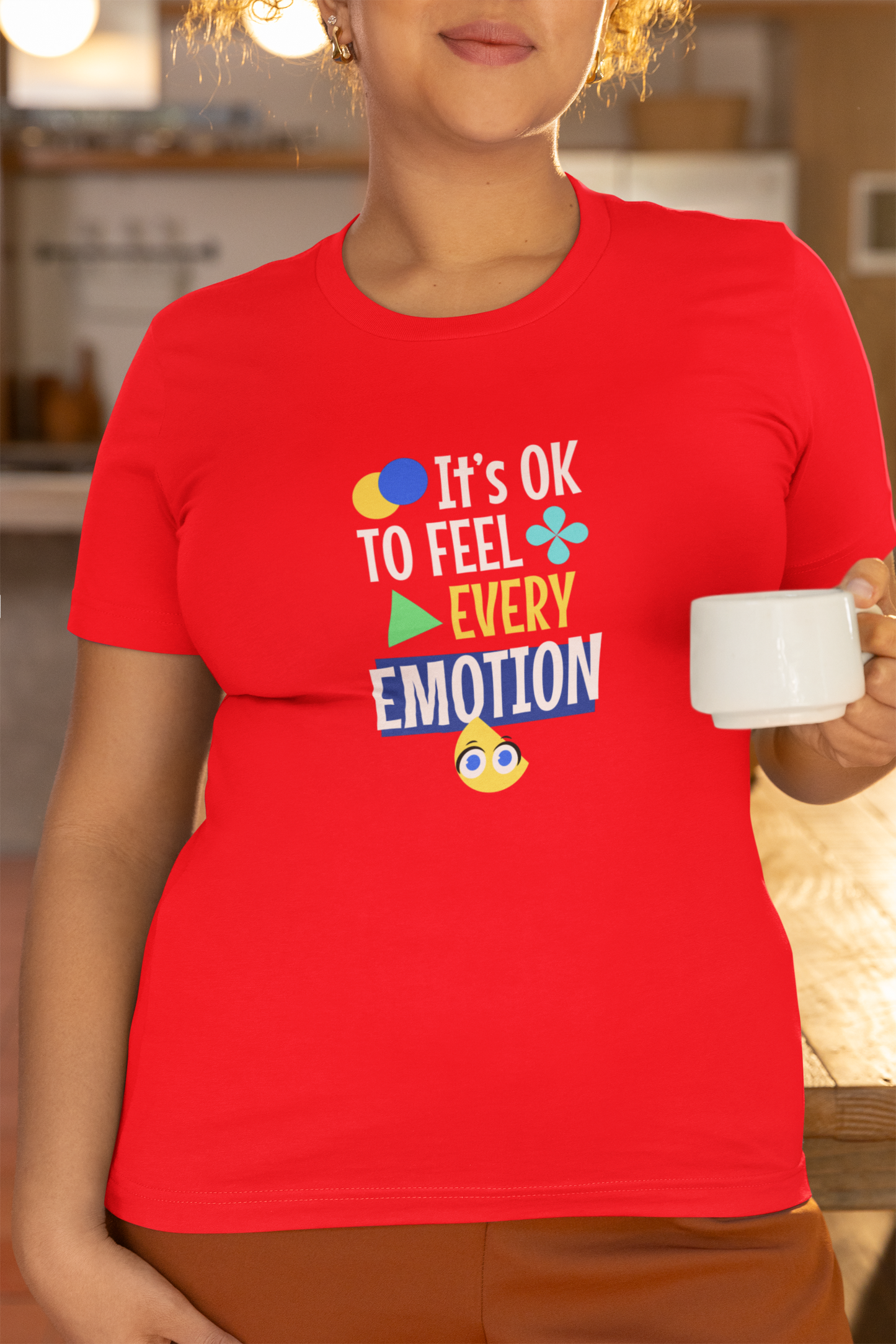 It's ok to feel every emotion Printed red Unisex T-Shirt