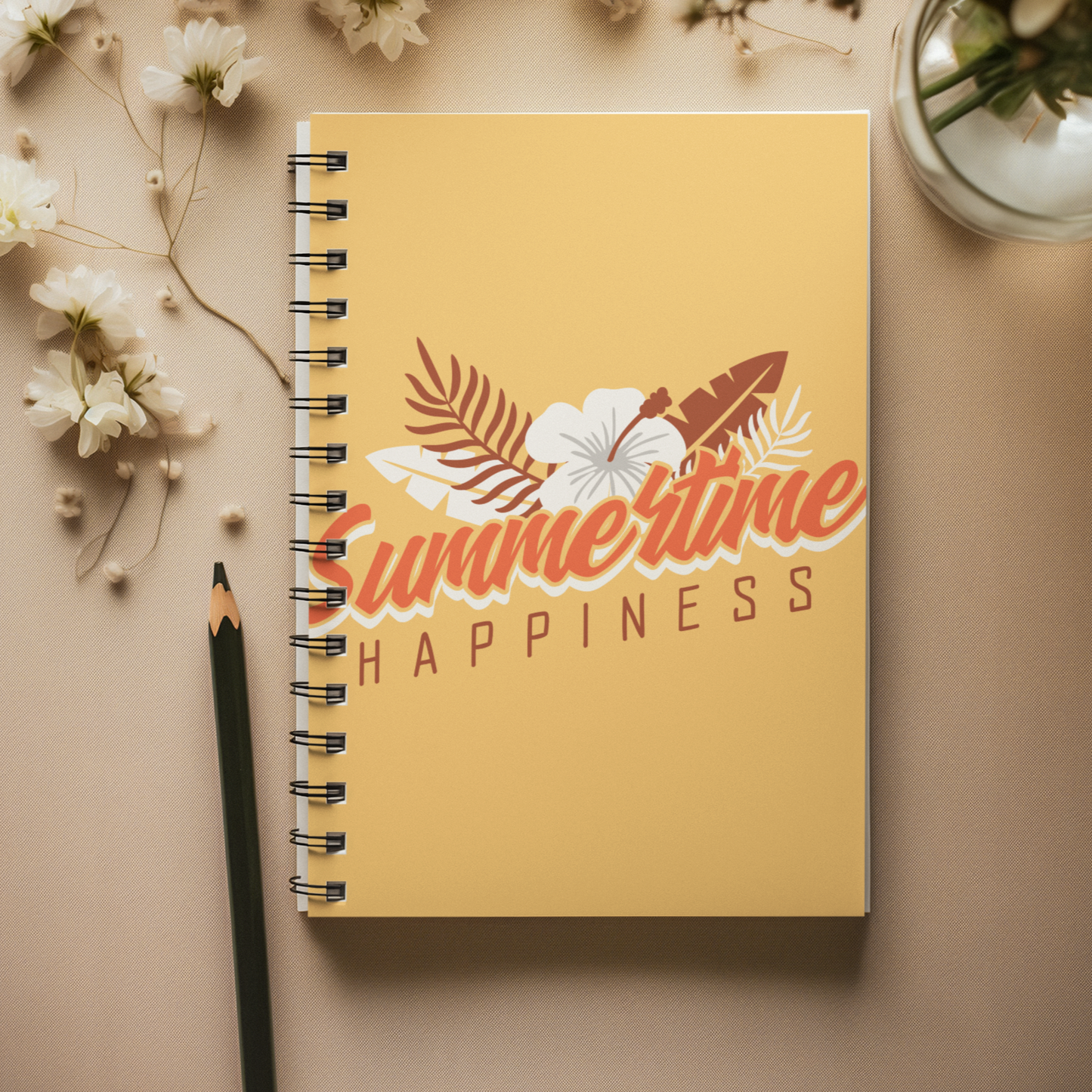Summer time happiness A5 Spiral Notebook