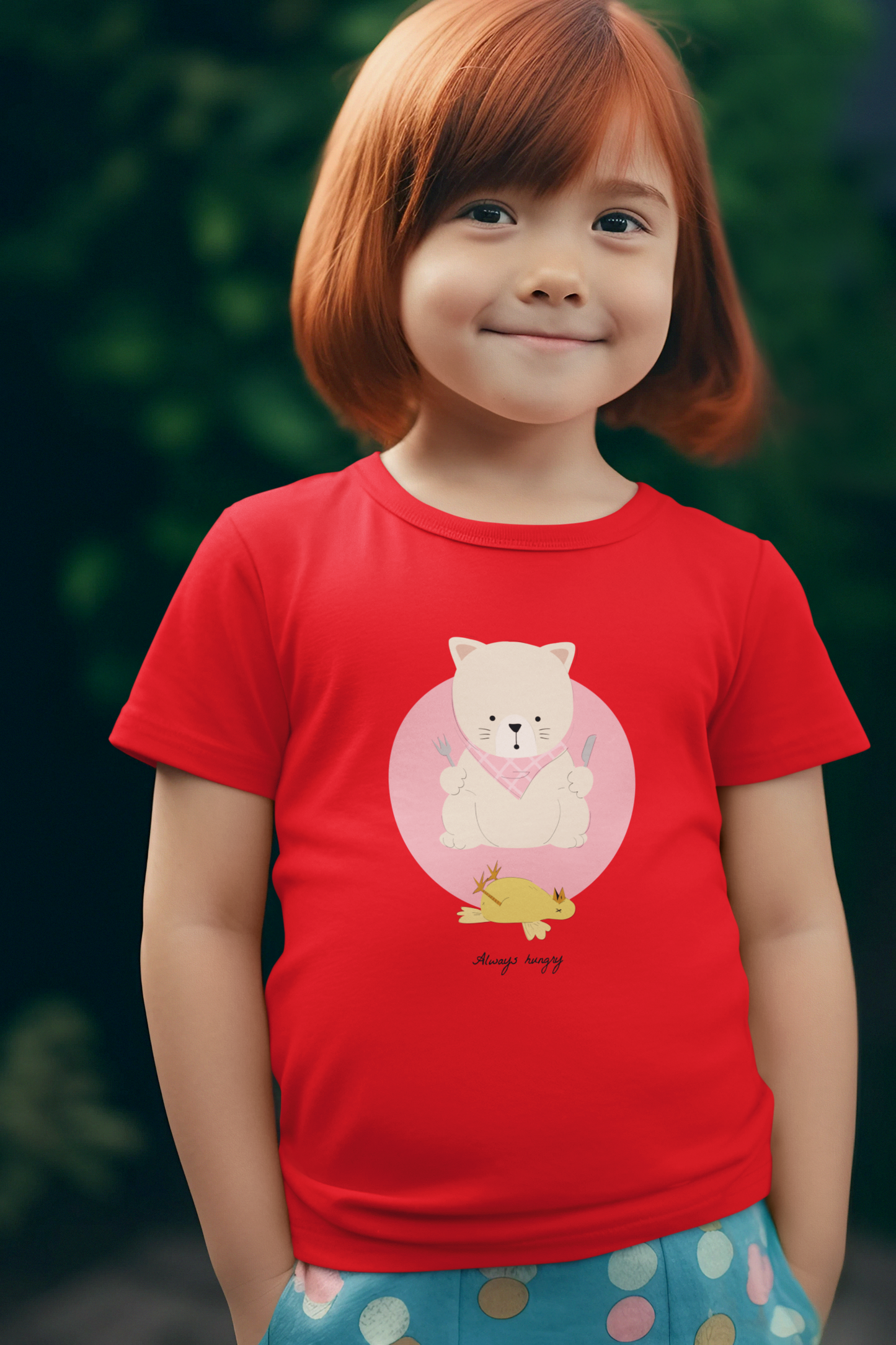 Not weire just unique Printed red Kids T-shirts