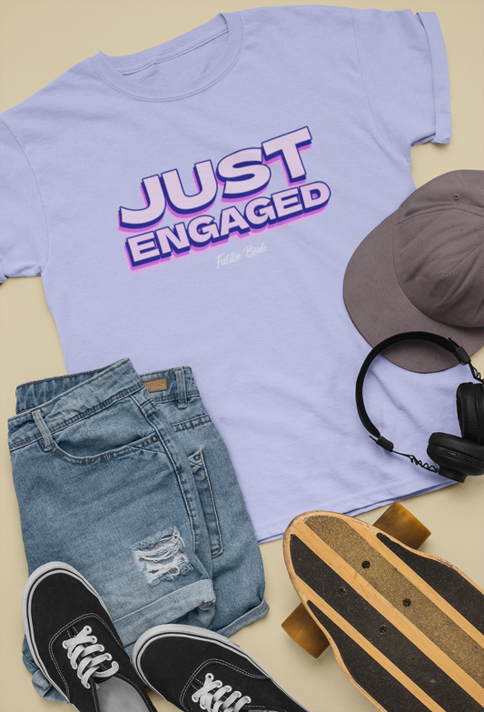 Just Engaged Future Bride Printed Lavender Unisex T-Shirt