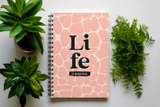 Life Is Beautiful A5 Spiral Notebook