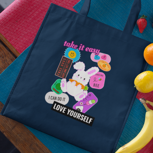 Love yourself Printed Tote Bag