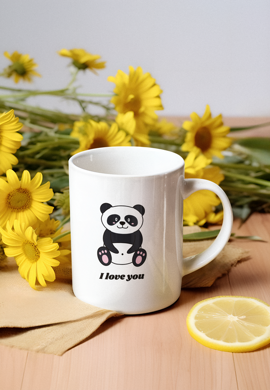 Panda Printed White Coffee Mug