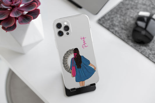 Mandala Art Girl Name Transparent Silicone case