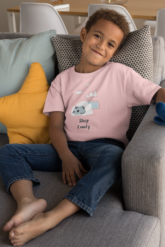 Sleep Comfy Printed Light Pink  Kids T-shirts