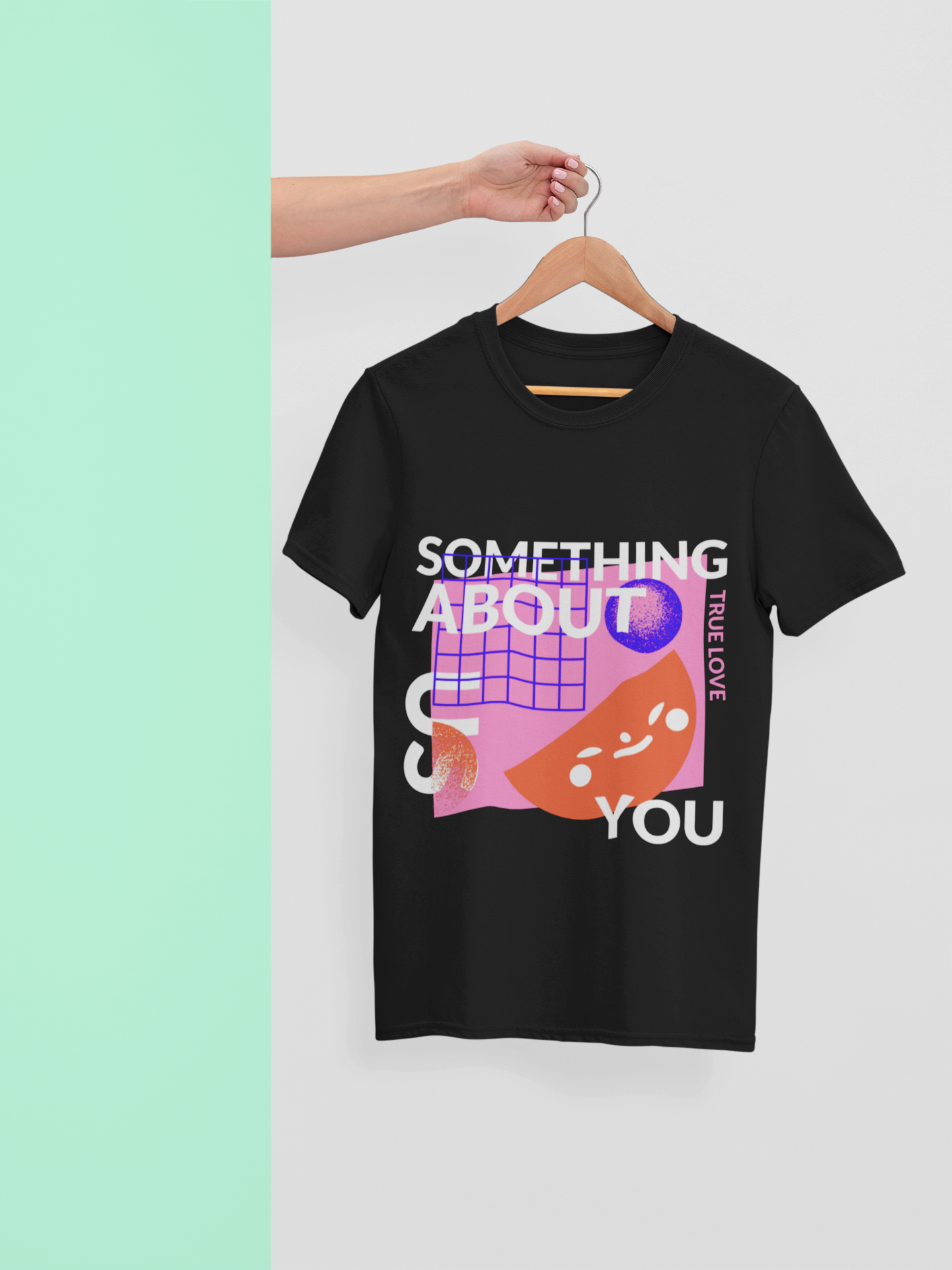 Something About You Oversized Black Printed Tshirt Unisex