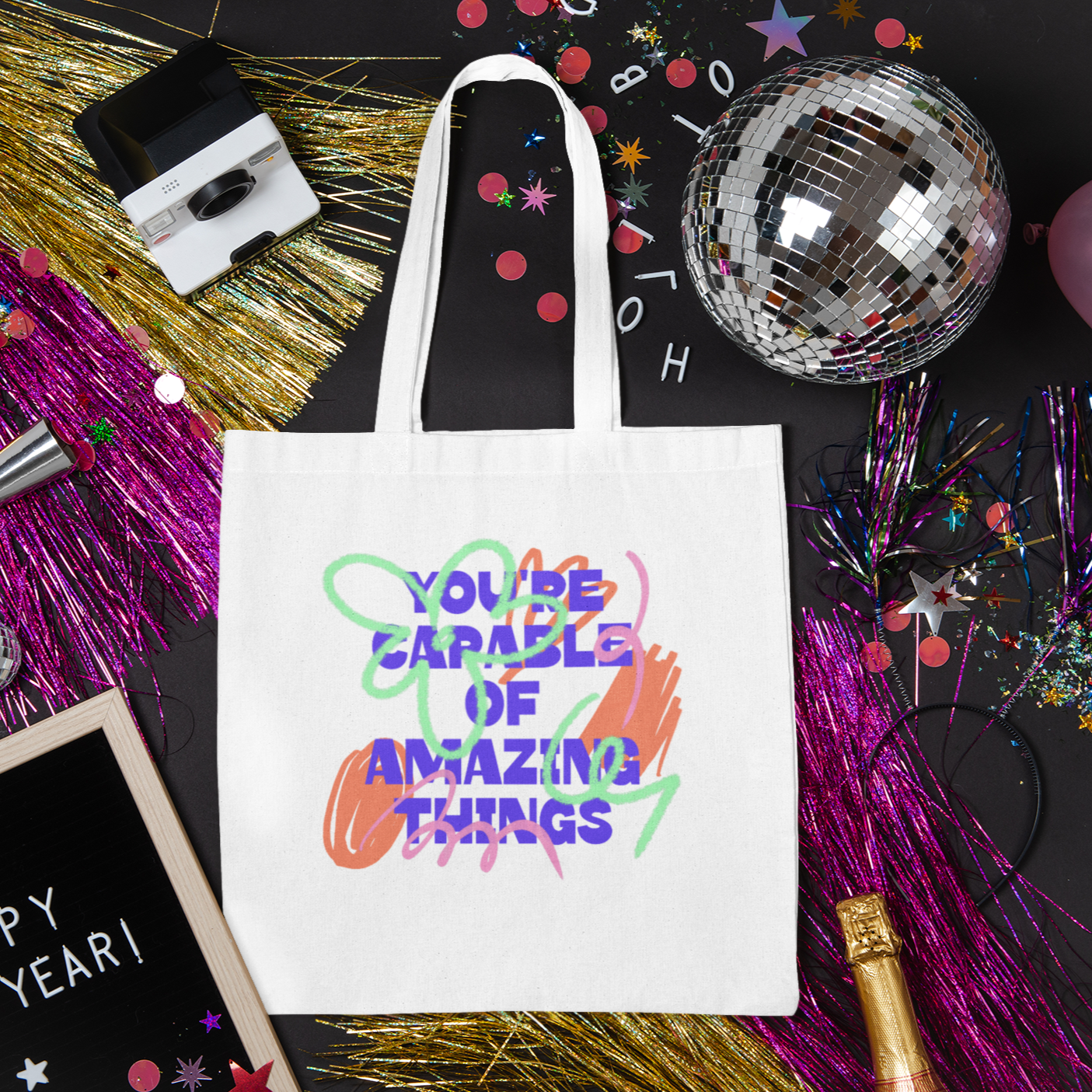 You're capable of amazing things Printed Tote Bag