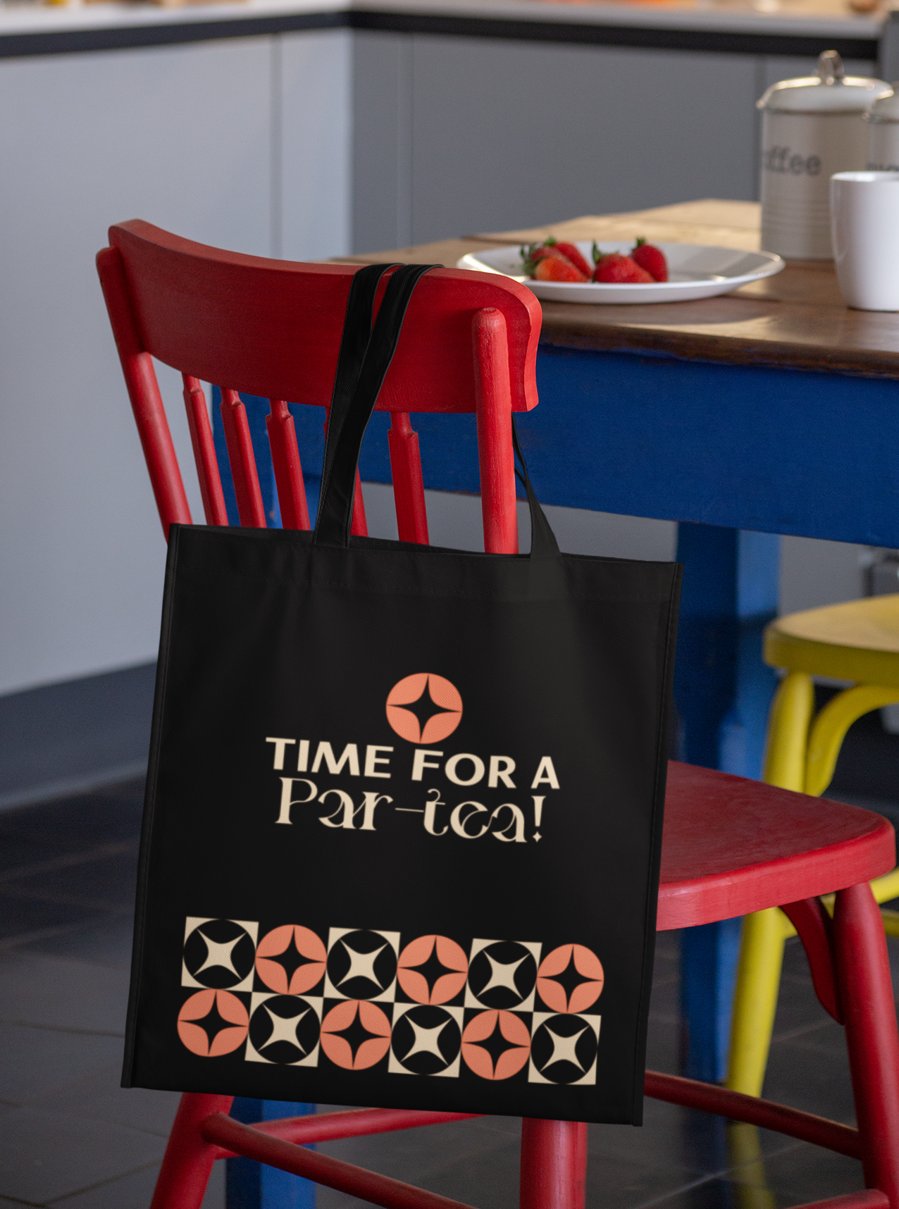 Time For A Par-Tea ! Printed Tote Bag