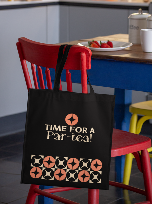 Time For A Par-Tea ! Printed Tote Bag