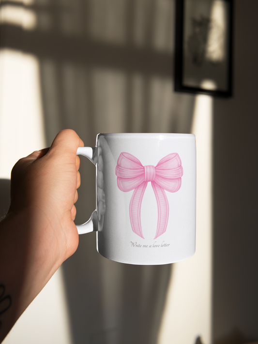 Write Me a Love Letter Printed White Coffee Mug