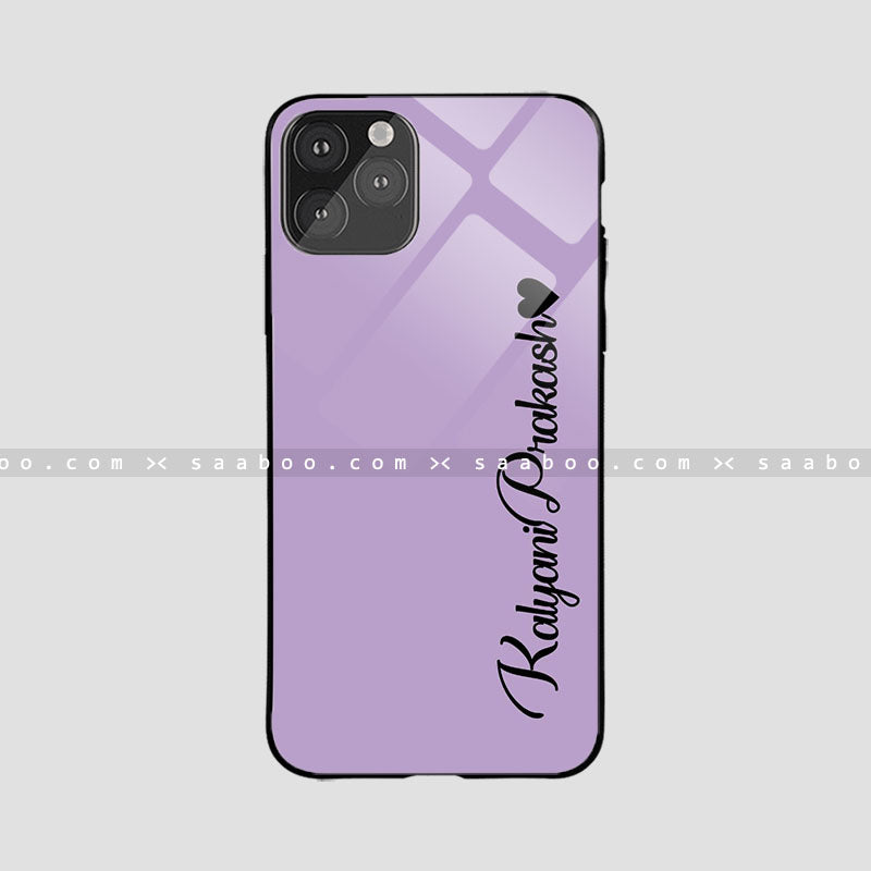 Glossy Protective Case With Purple Color Name