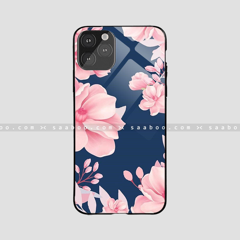 Glossy Protective Case With Rose Flower